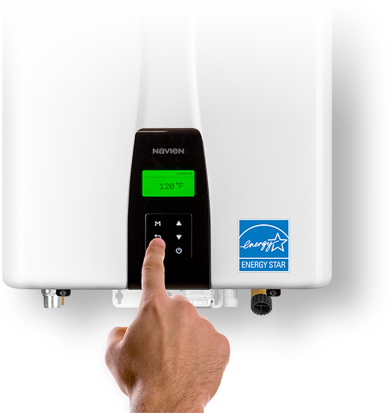 Navien tankless water heater digital control panel